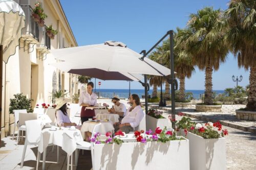 Hotel Al Madarig, outside, piazza petrolo, breakfast, sicily, castellammare del golfo