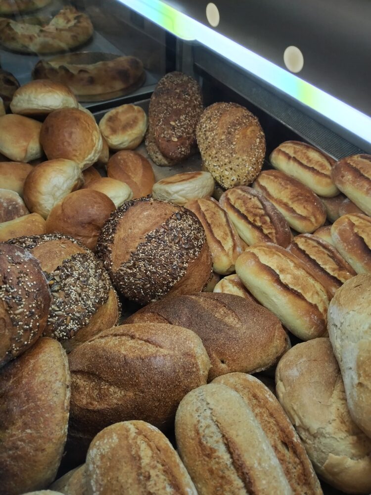 A selection of homemade breads in Alberobello