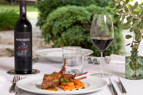 An alfresco meal at Torre Marabino in Sicily