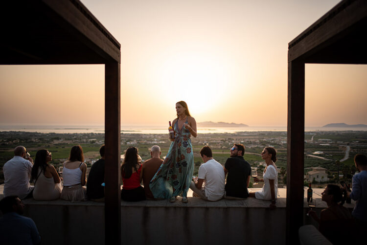 Fina Winery sunset view on Sicily