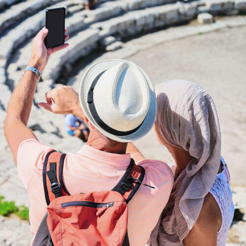 Tourists in Selinunte, Sicily